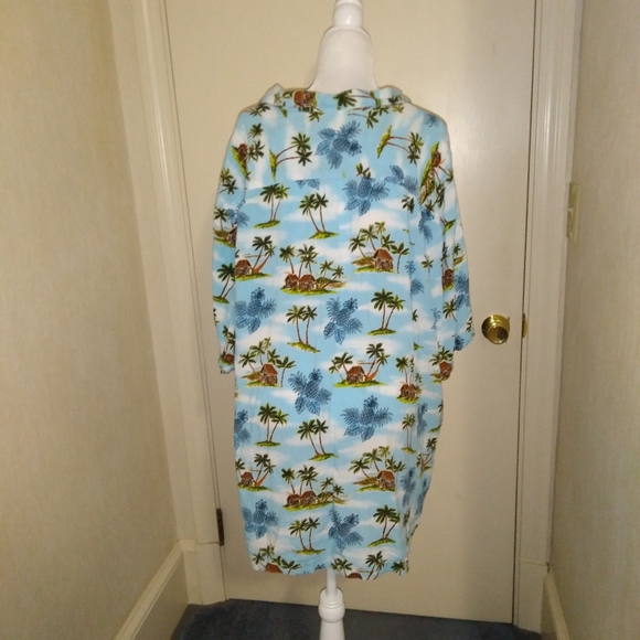 George Palm Tree Print Tall Button Down Shirt - Picture 3 of 7